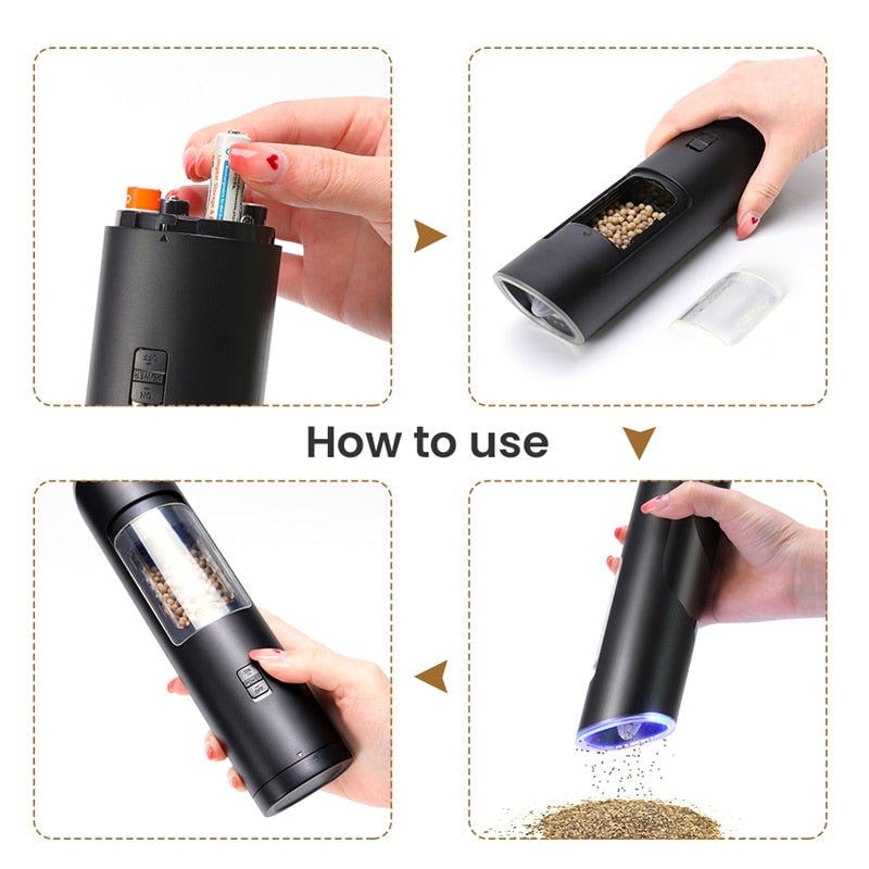 Electric Salt and Pepper Grinder Automatic