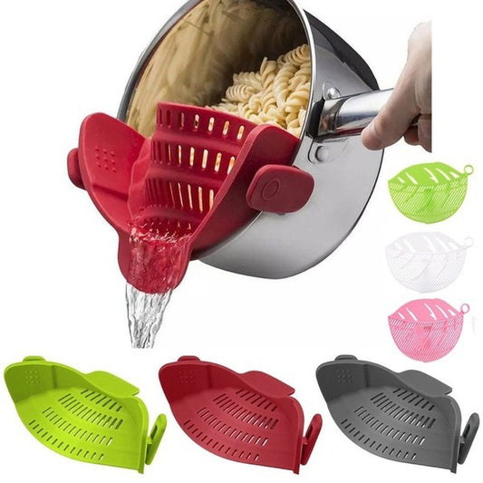 Silicone Kitchen Strainer Clip Pan Drain