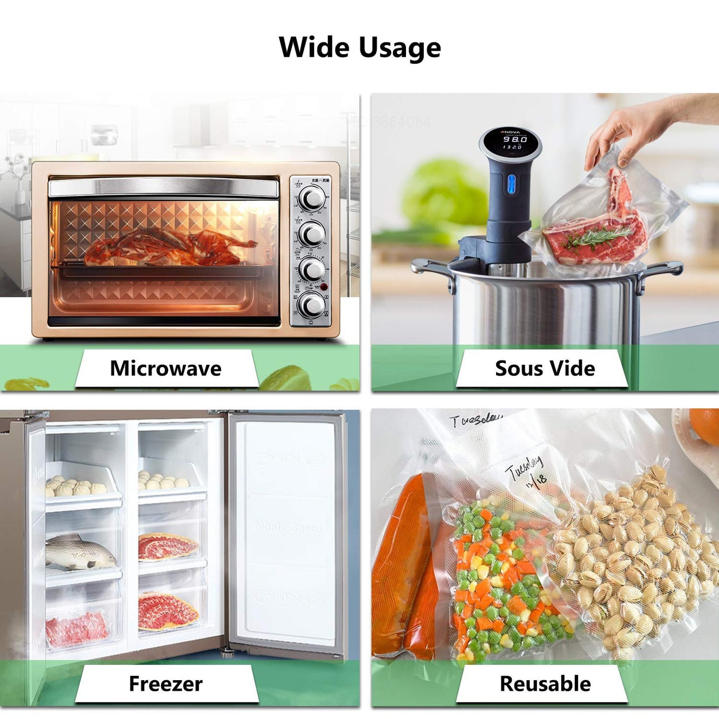 Kitchen Food Vacuum Bag Storage