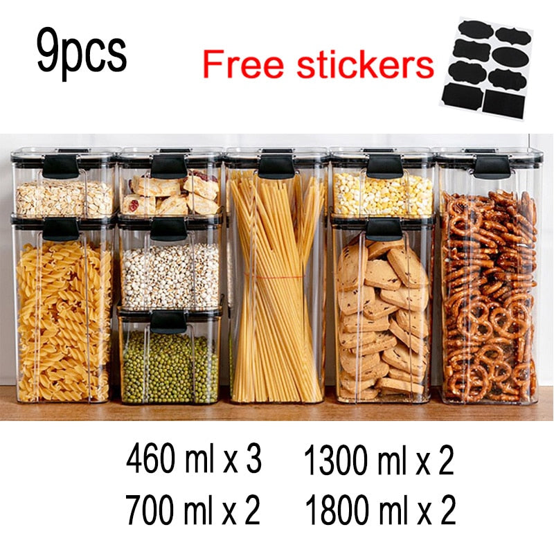 Food Storage Kitchen Container Plastic Box Jars