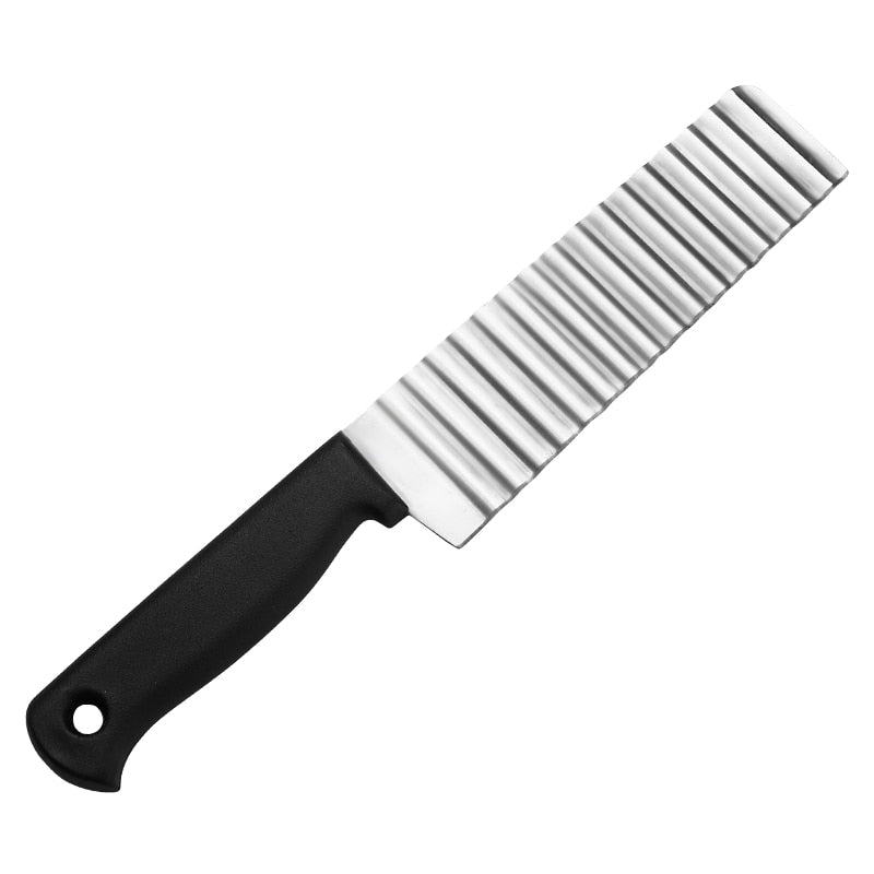 Potato Chip Fruit Crinkle Wavy Slicer Knife