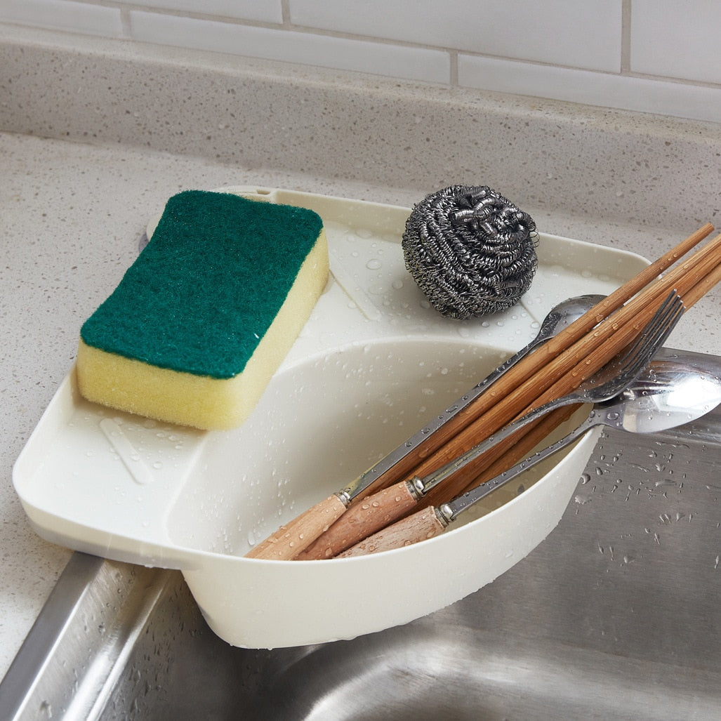 Kitchen Sink Strainer Soap Sponge Storage