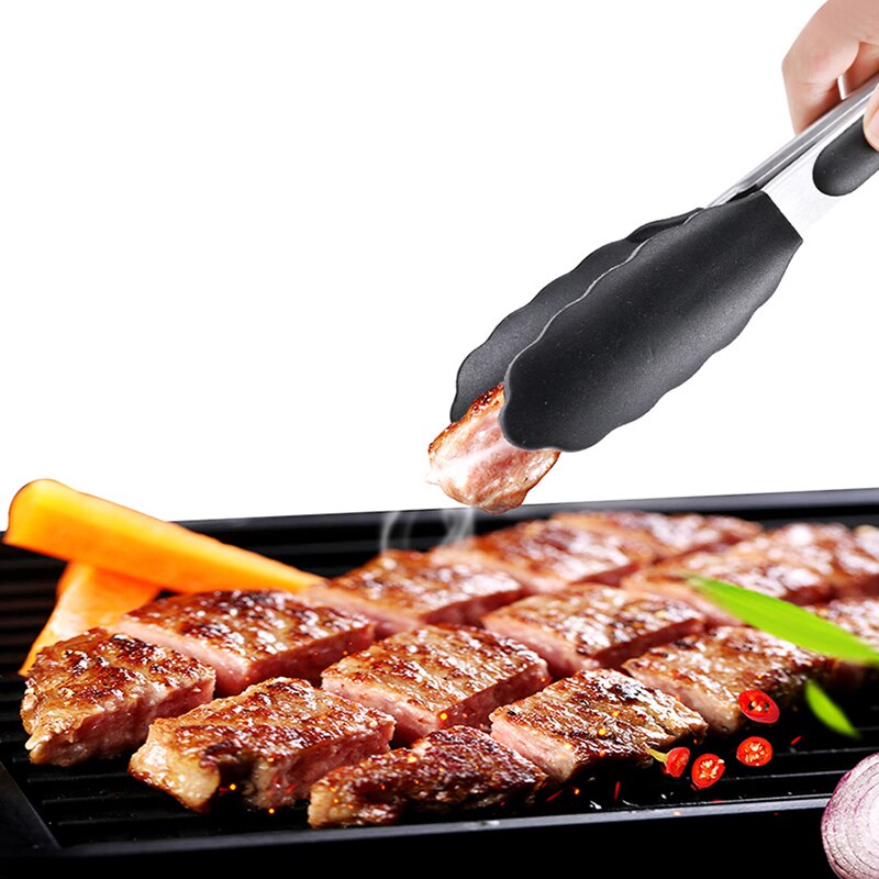 Silicone Food Tong Stainless Steel GrillingTongs