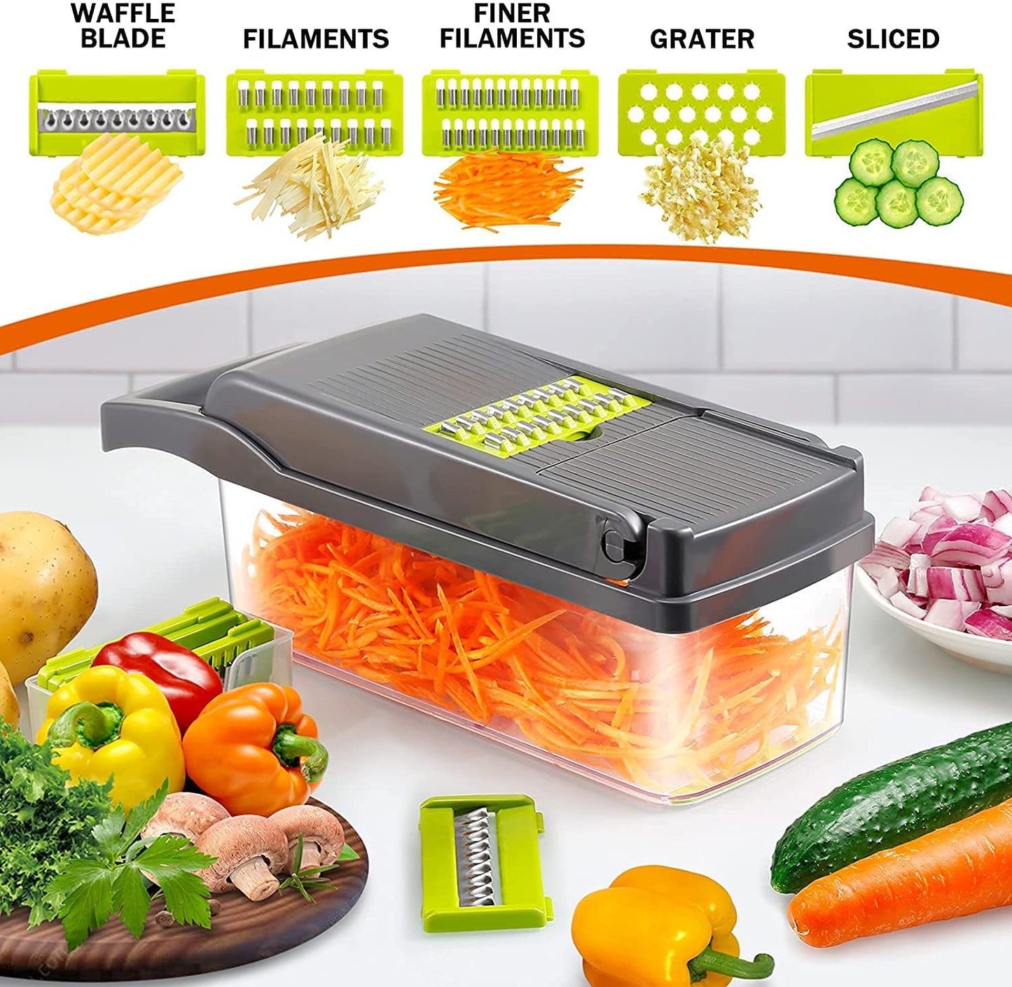 Vegetable Cutter Multifunctional 8 In 1 Slicer