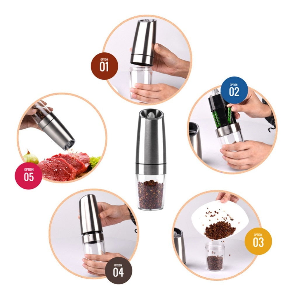 Stainless Steel Gravity Herb Spice Mill