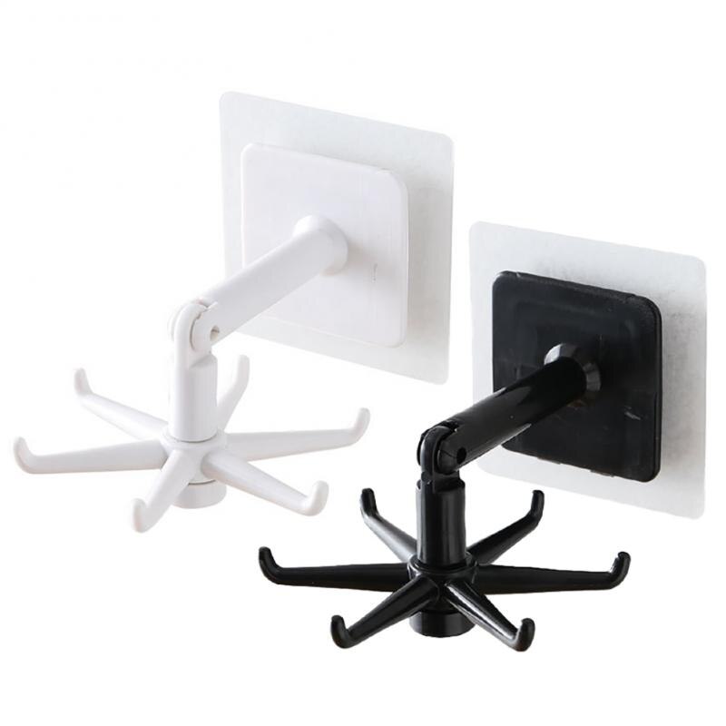 Rotated Kitchen Hooks Self Adhesive 6 Hooks