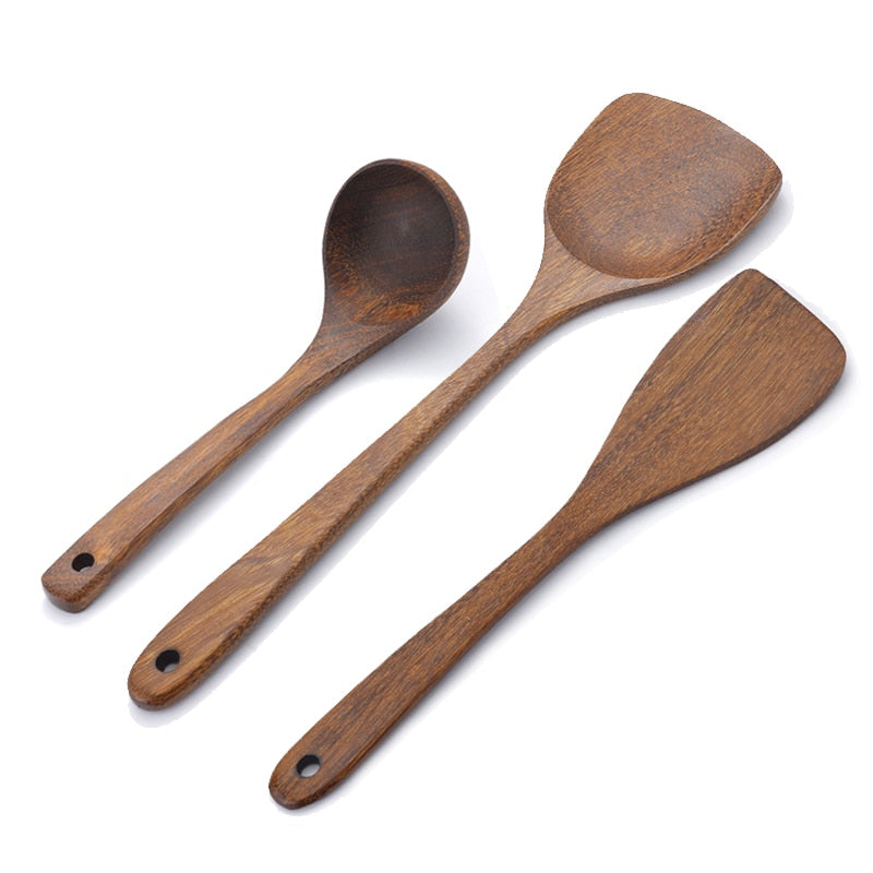 Wooden Spatula Kitchen Nonstick Dedicated