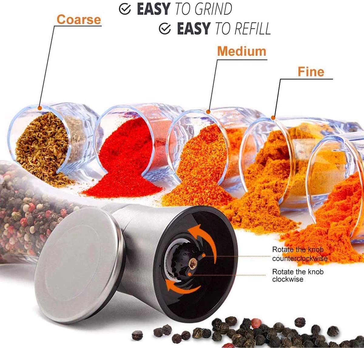 Stainless Steel Mill Pepper Salt Spice