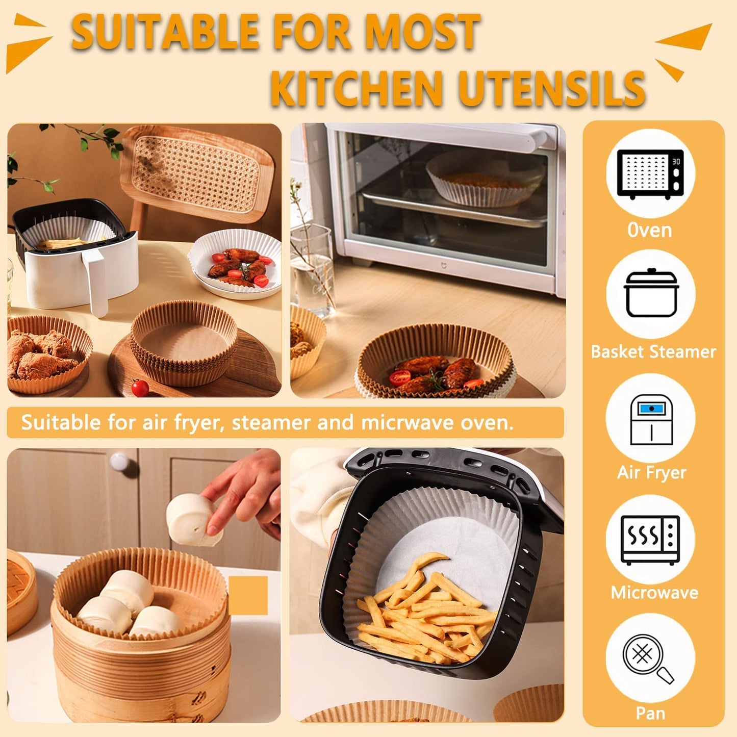 Nonstick Air Fryer Paper Oilproof