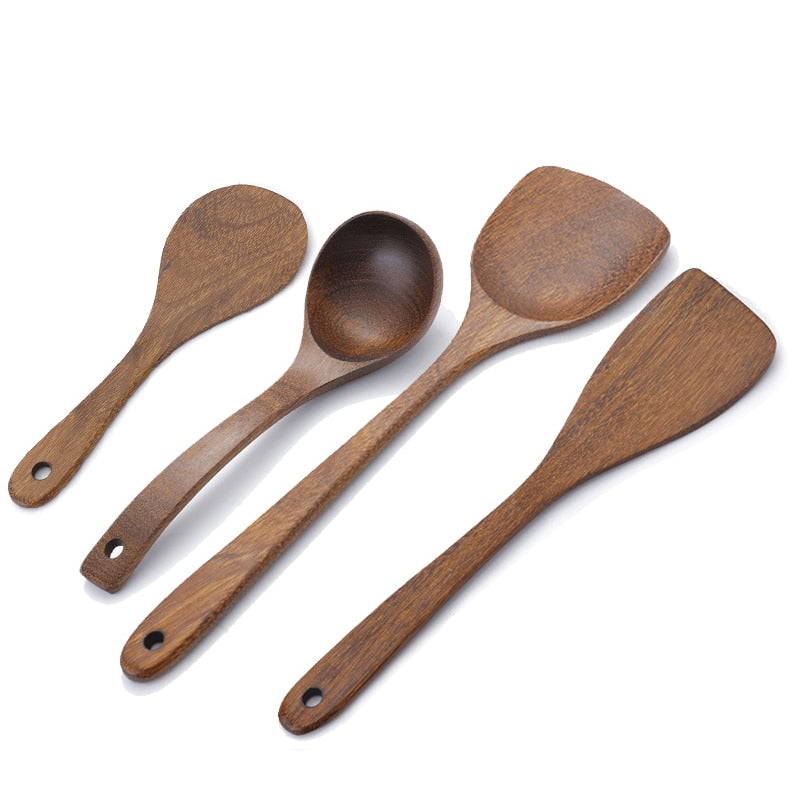 Wooden Spatula Kitchen Nonstick Dedicated