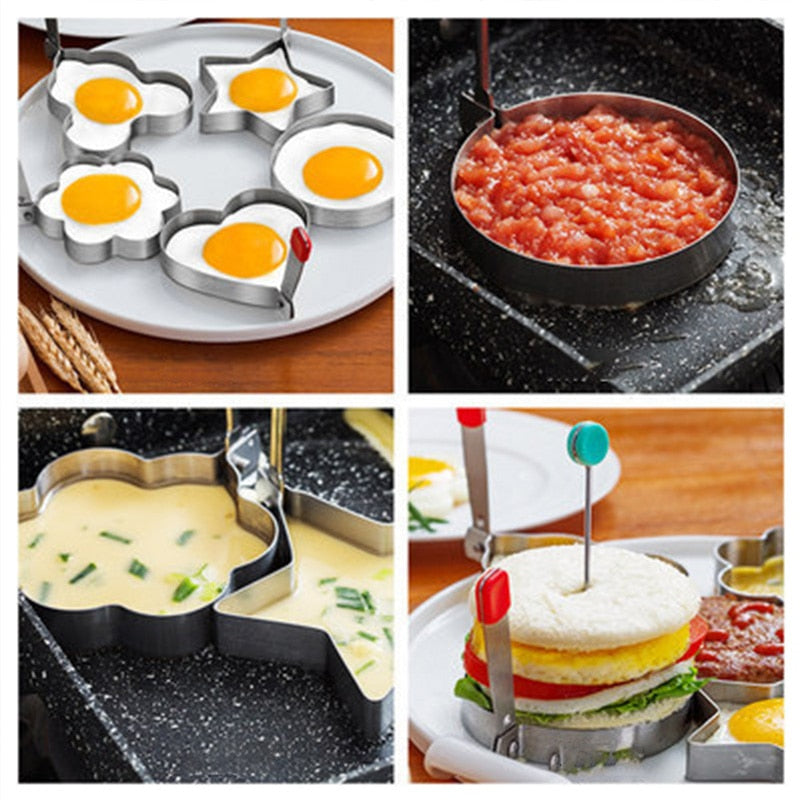 5 Style Stainless Steel  Fried Egg Pancake Shaper