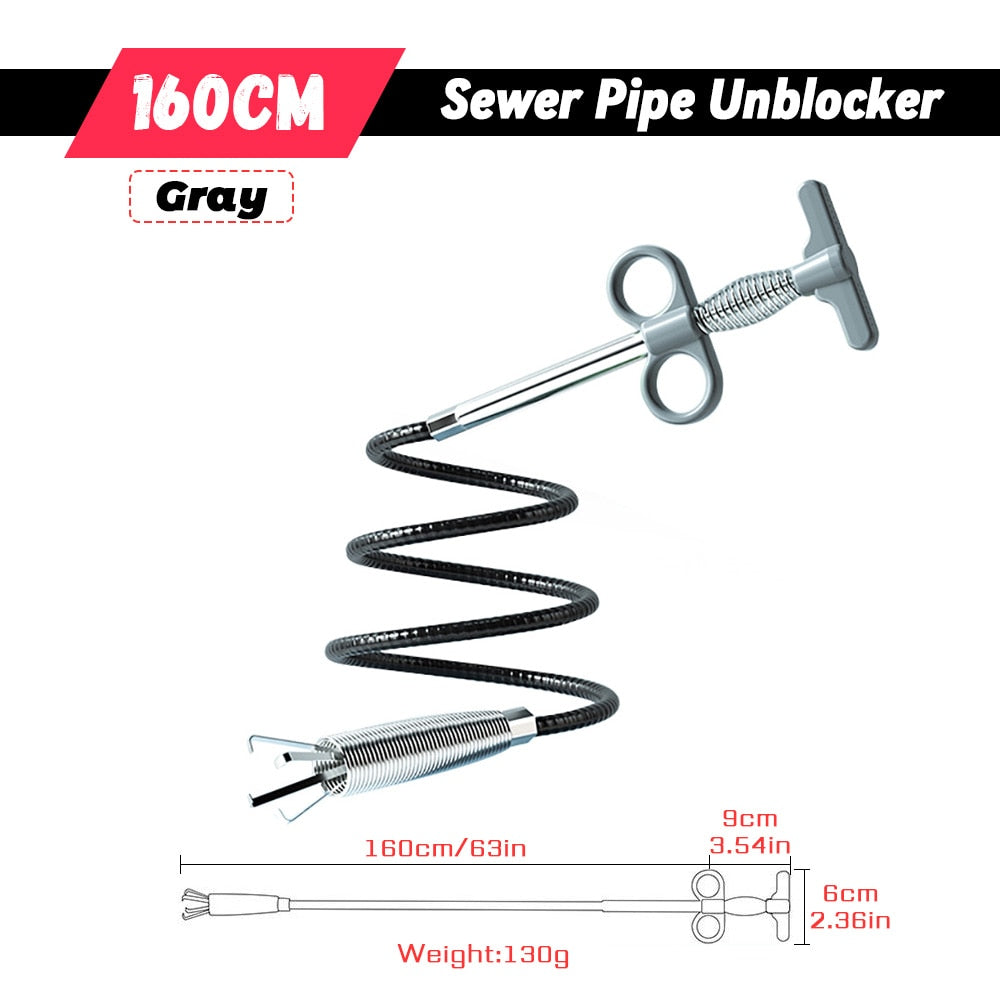 Snake Spring Pipe Dredging Tool