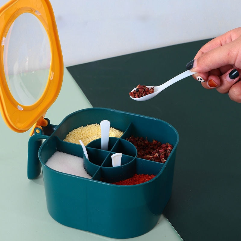 Seasoning Box with Spoon Spice Jar Multi