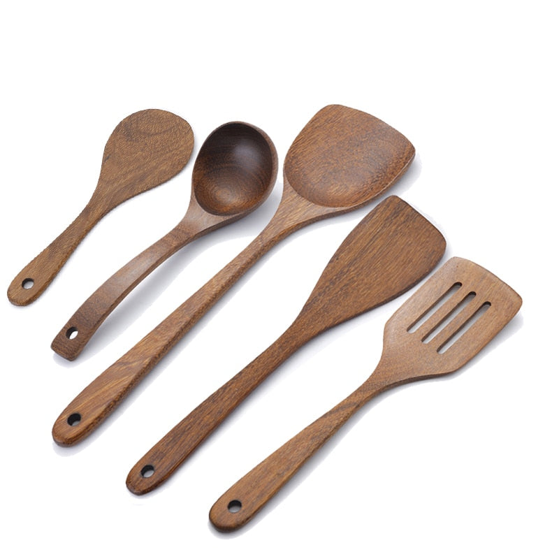 Wooden Spatula Kitchen Nonstick Dedicated