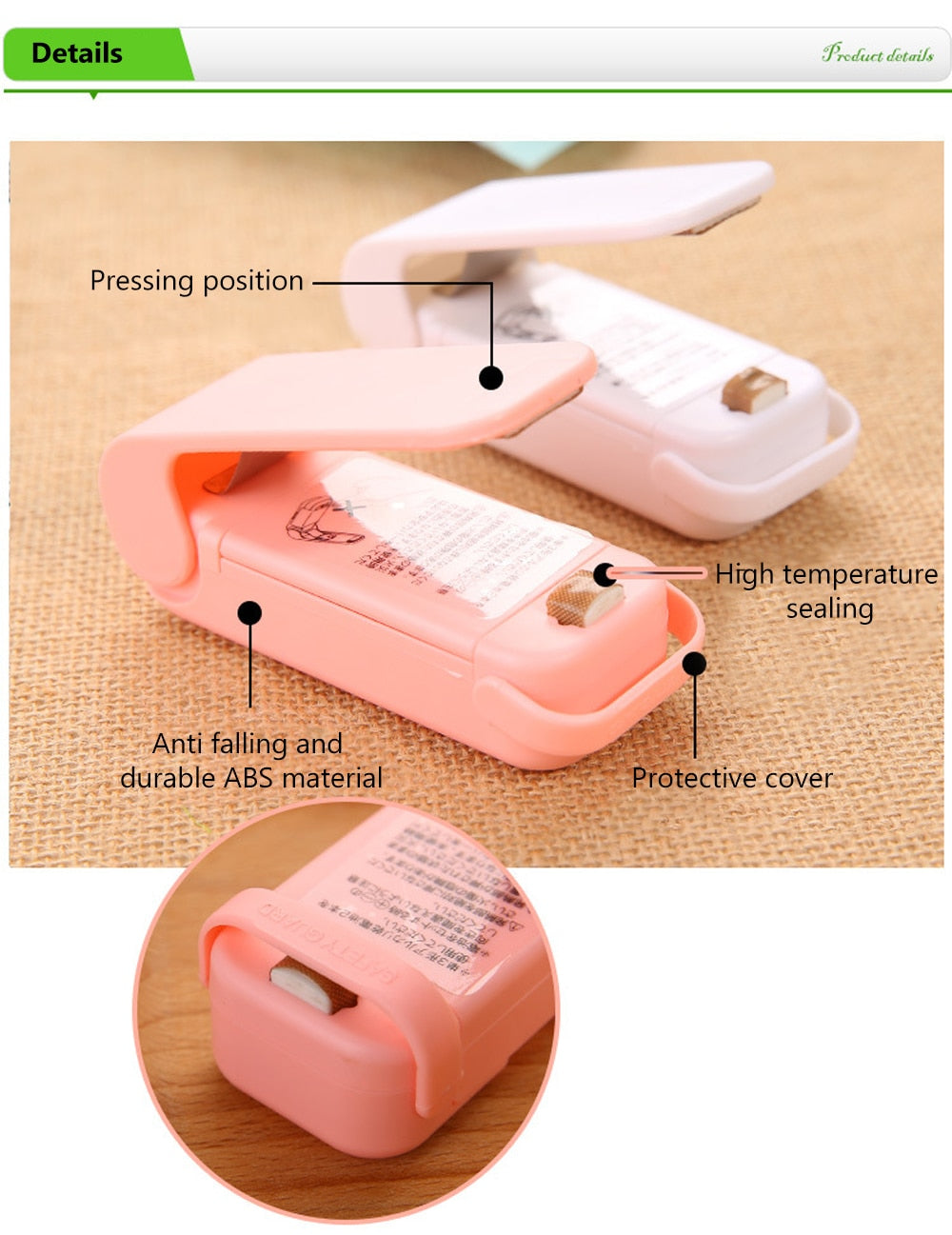 Portable Bag Heat Sealer Plastic Package