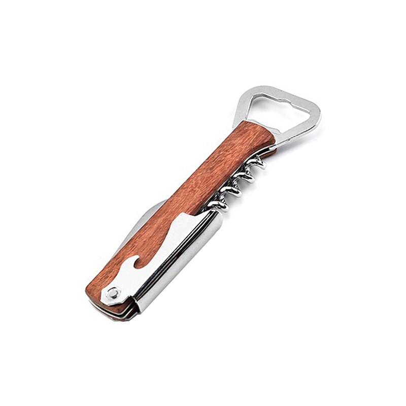 Wood Handle Corkscrew Bottle Opener