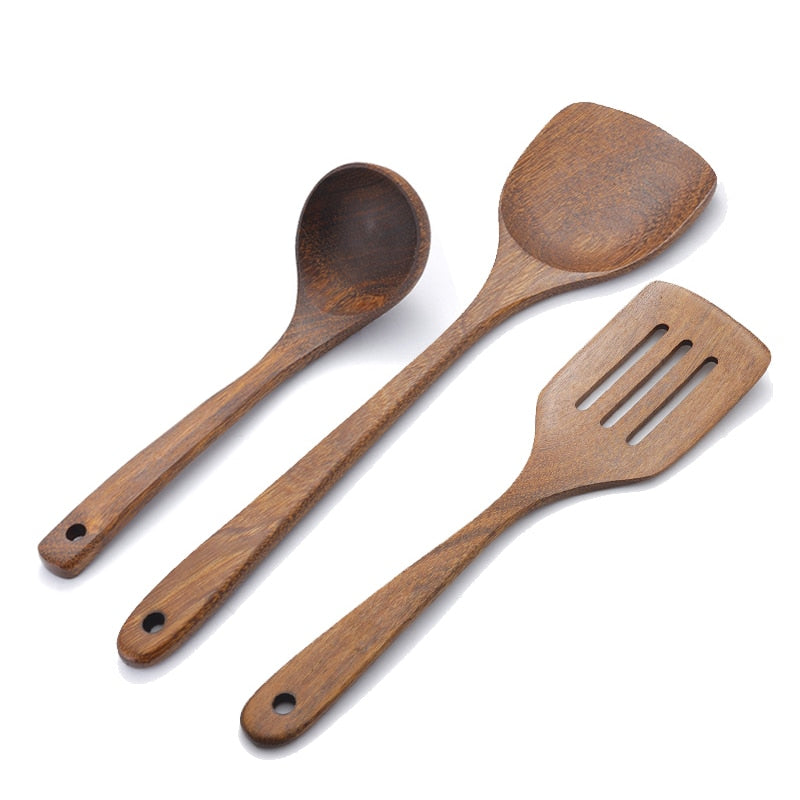 Wooden Spatula Kitchen Nonstick Dedicated