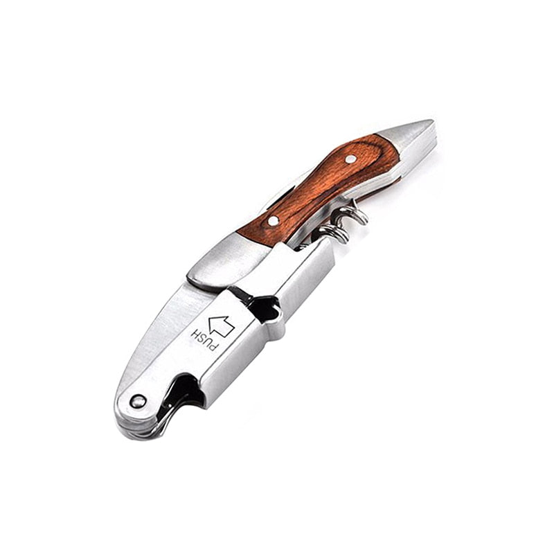 Wood Handle Corkscrew Bottle Opener