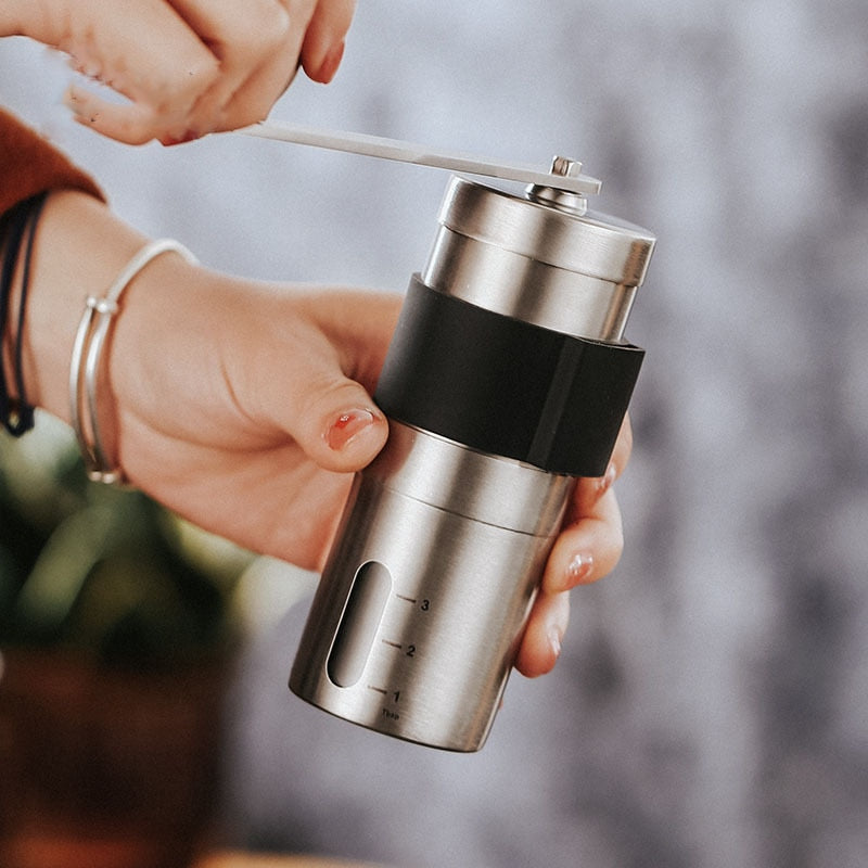 Stainless Steel Hand  Coffee Bean Burr