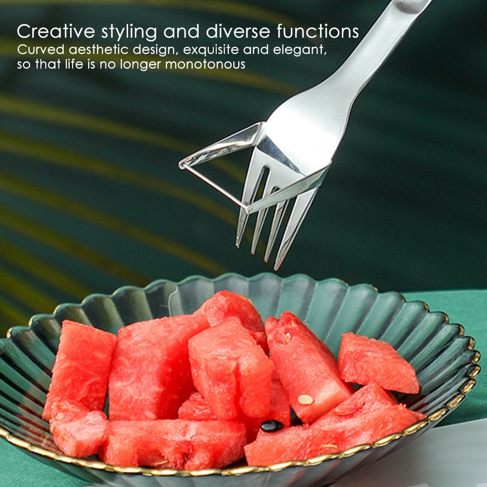 Slicer with Fork Durable Watermelon Cutter