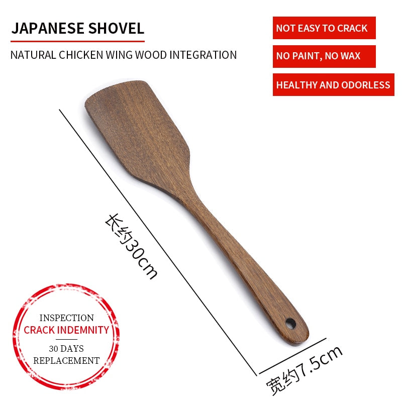 Wooden Spatula Kitchen Nonstick Dedicated