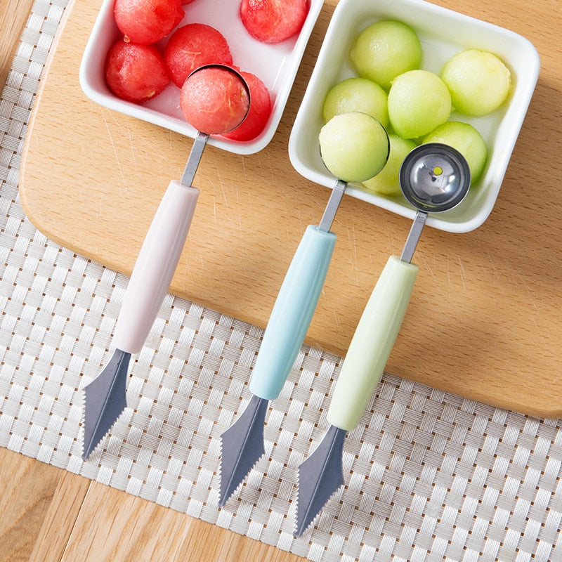 Fruit Platter Carving Knife Melon Spoon