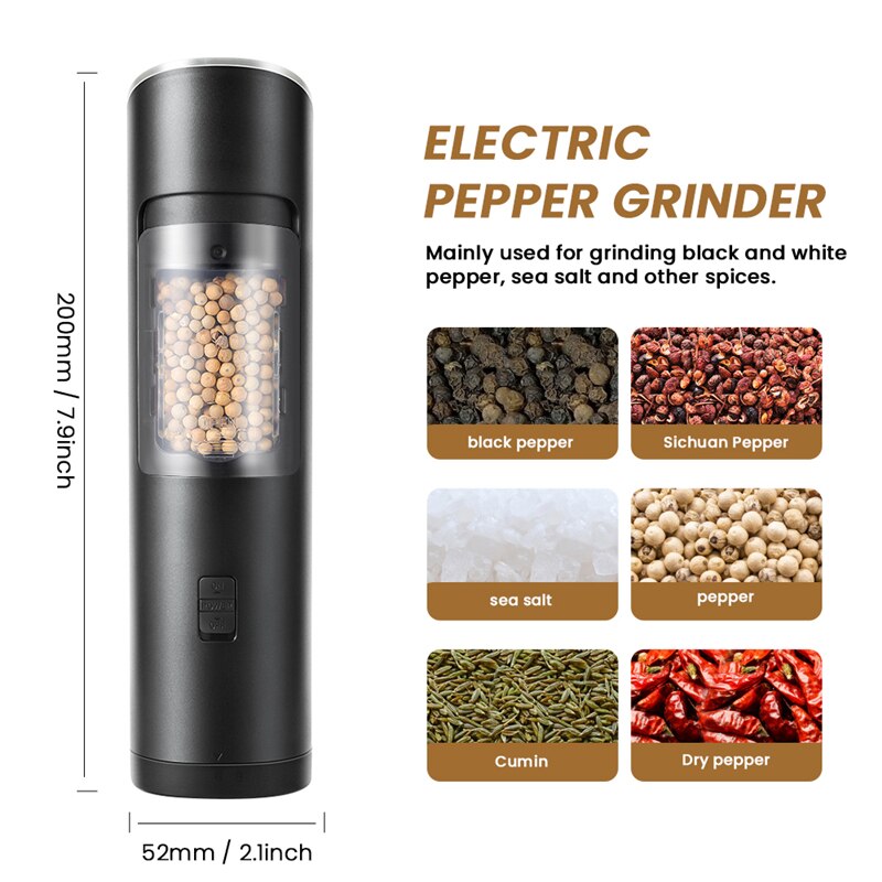 Electric Salt and Pepper Grinder Automatic