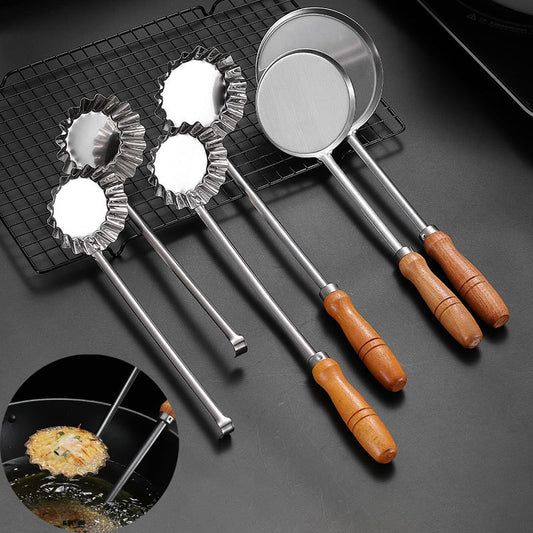 Wooden Handle Frying Spoon Non-Stick