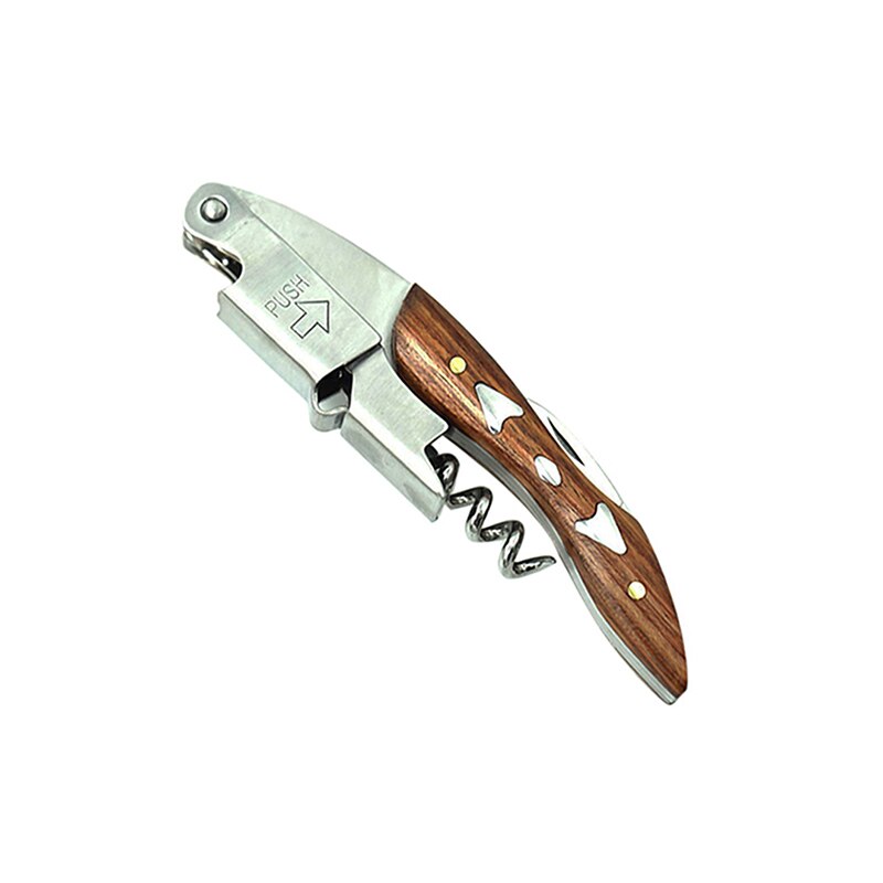 Wood Handle Corkscrew Bottle Opener