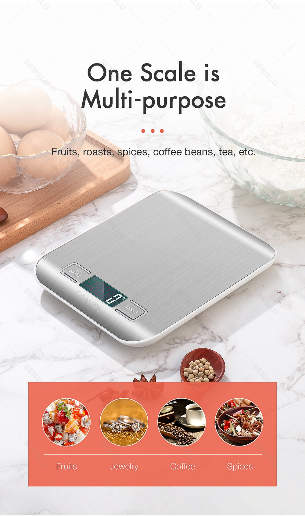 Kitchen Scale LCD Display Digital Scale