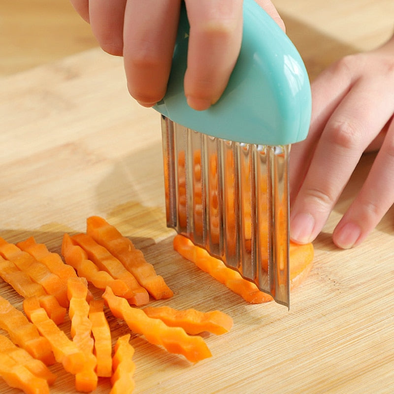 Potato Chip Slicer Vegetable Fruit  Wavy Knife