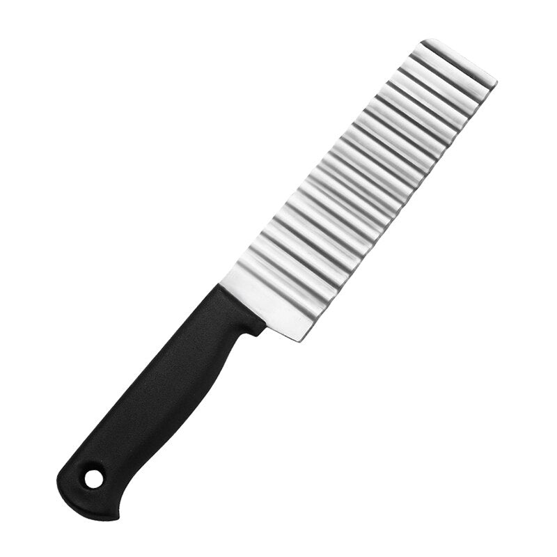 Potato Chip Fruit Crinkle Wavy Slicer Knife