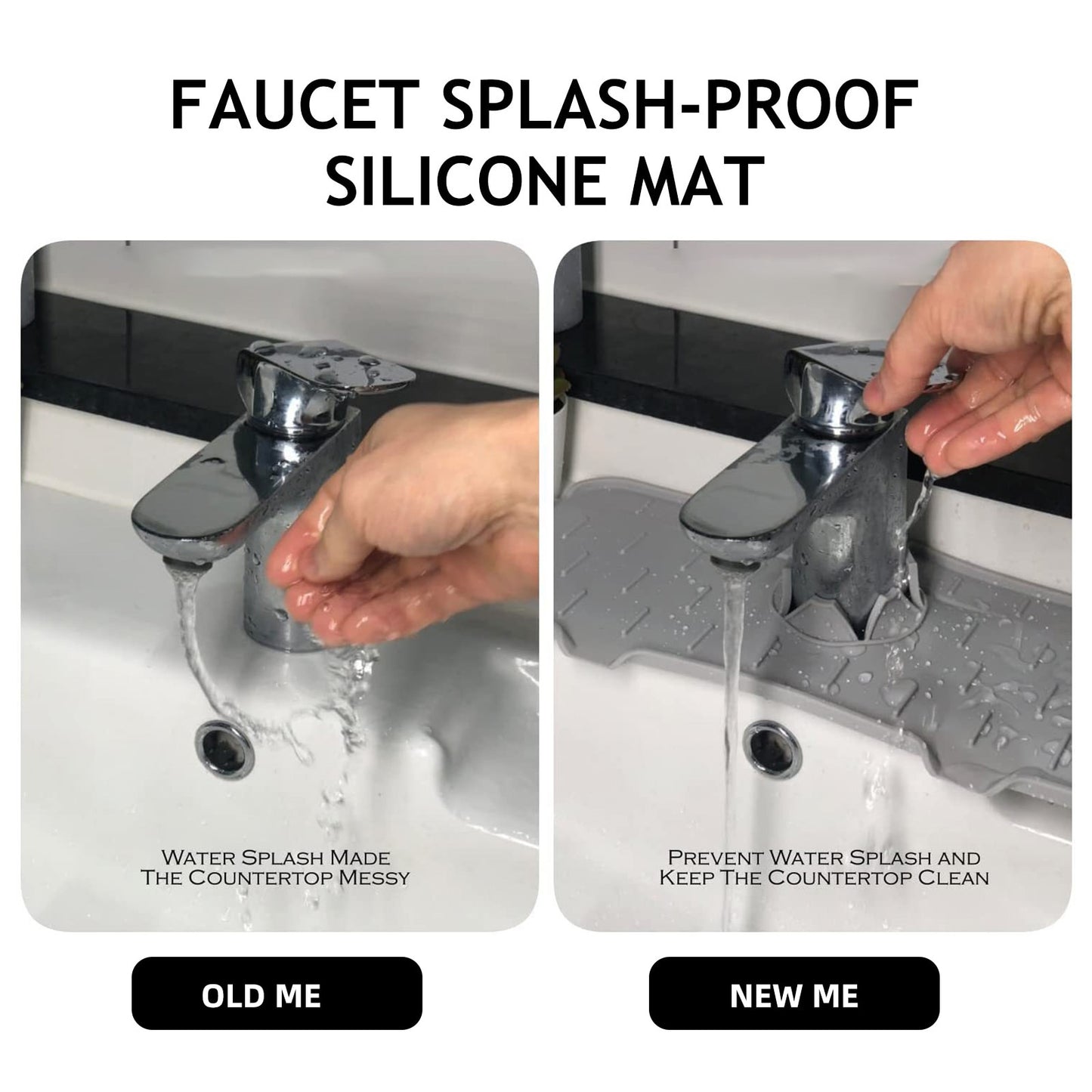 Silicone Faucet Absorbent Mat Sink Splash