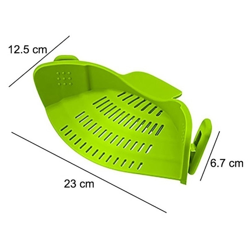 Silicone Kitchen Strainer Clip Pan Drain