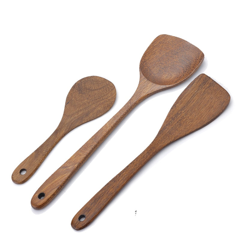 Wooden Spatula Kitchen Nonstick Dedicated