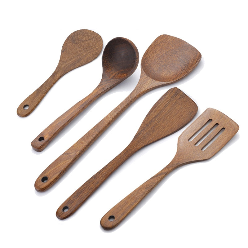 Wooden Spatula Kitchen Nonstick Dedicated