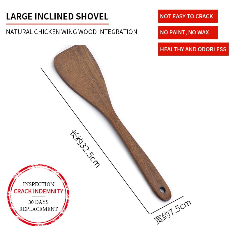 Wooden Spatula Kitchen Nonstick Dedicated