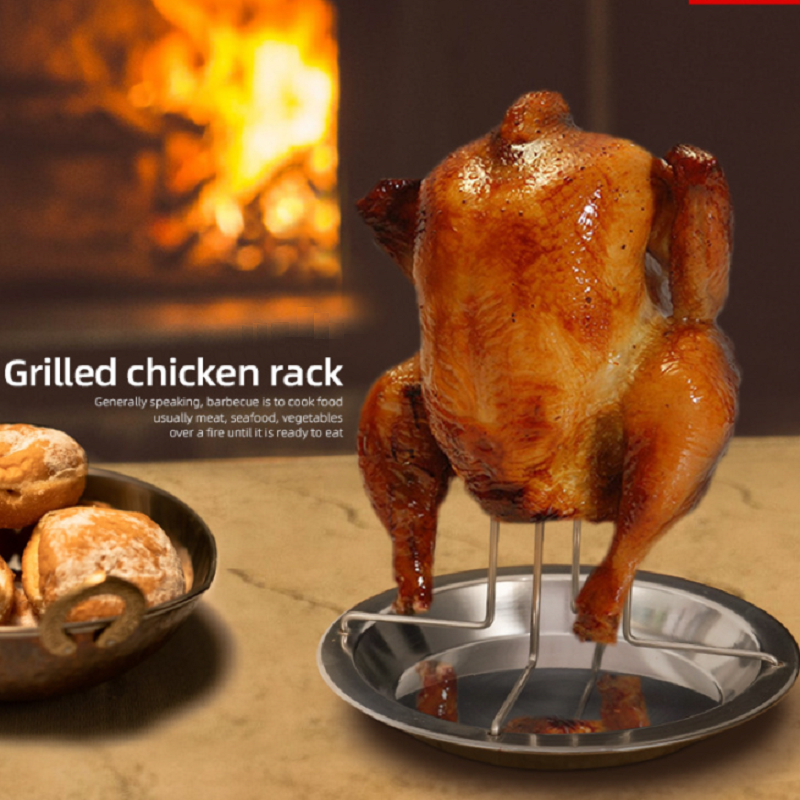 Non-Stick Chicken Roaster Rack With Bowl