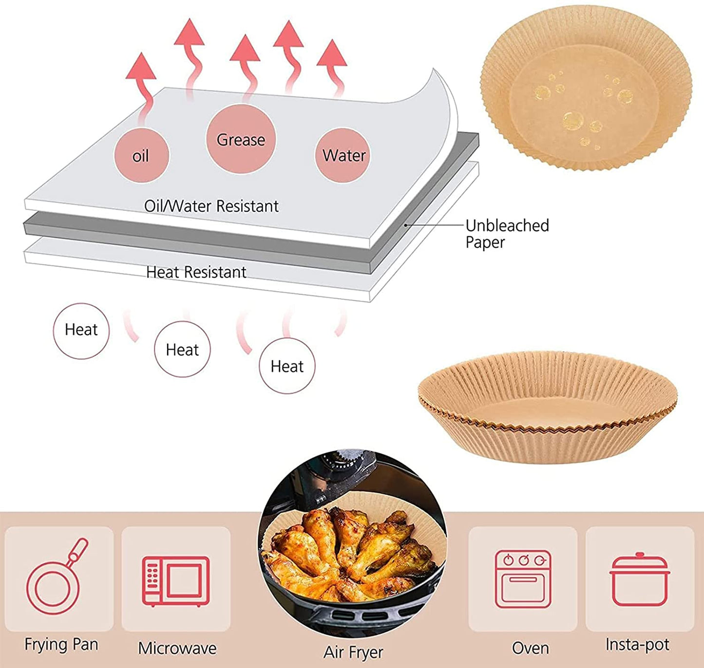 Air Fryer Disposable Paper Liner