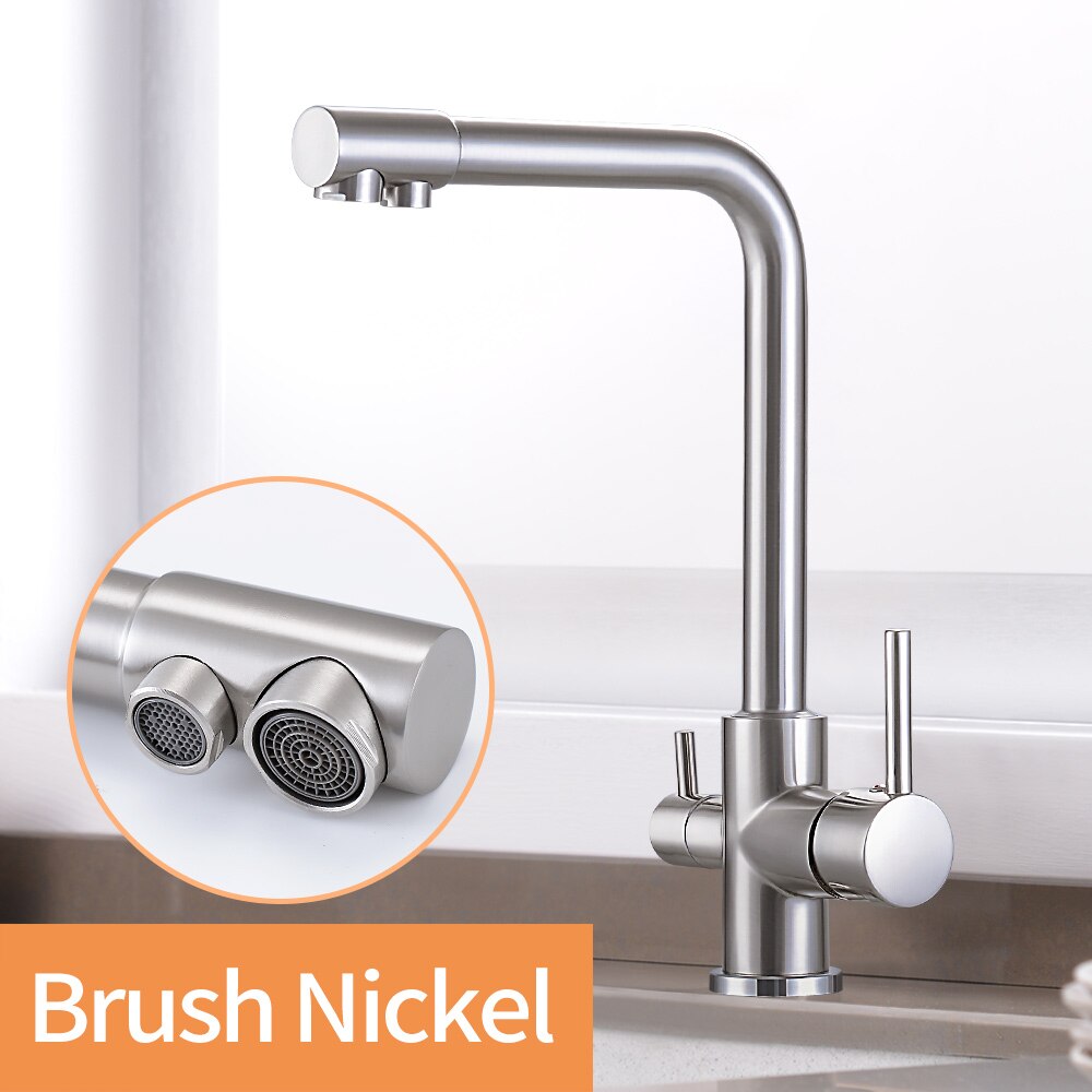 Kitchen Faucet Water with Dot Brass Purifier