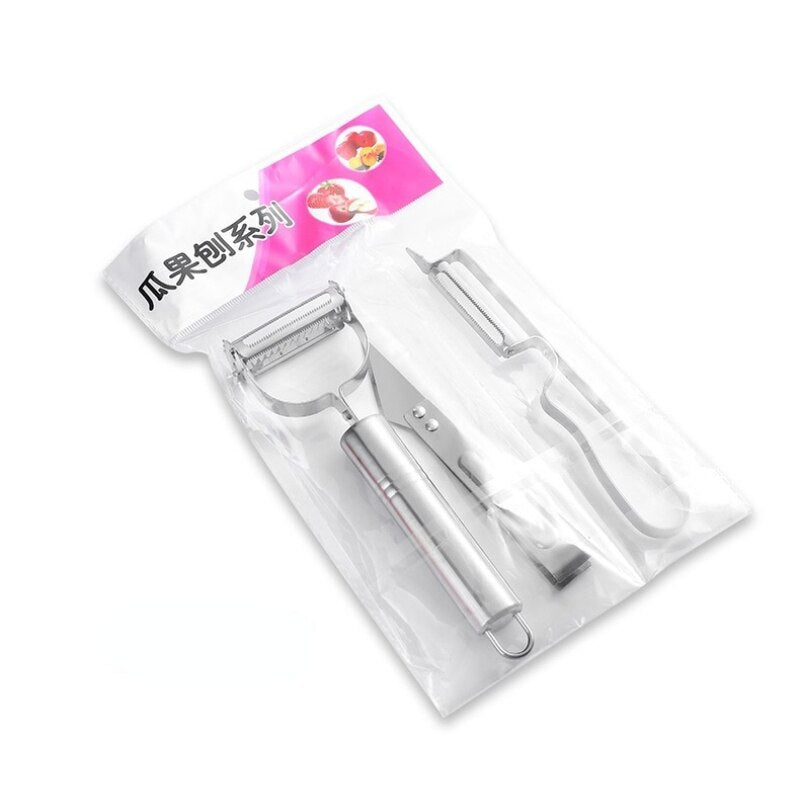 3 Pieces Stainless Steel Peeler Kitchen Gadget Potato