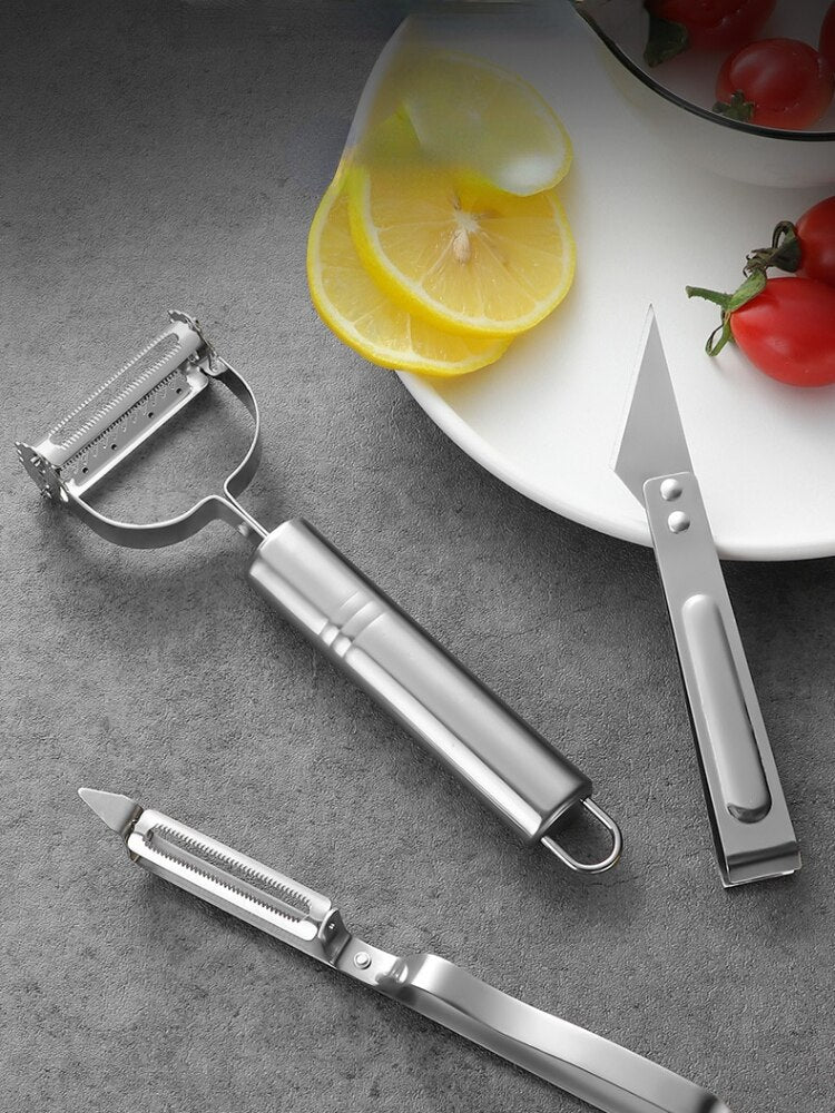 3 Pieces Stainless Steel Peeler Kitchen Gadget Potato