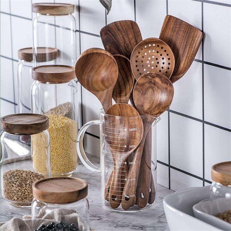 Cooking Spoon Natural Wooden Kitchen