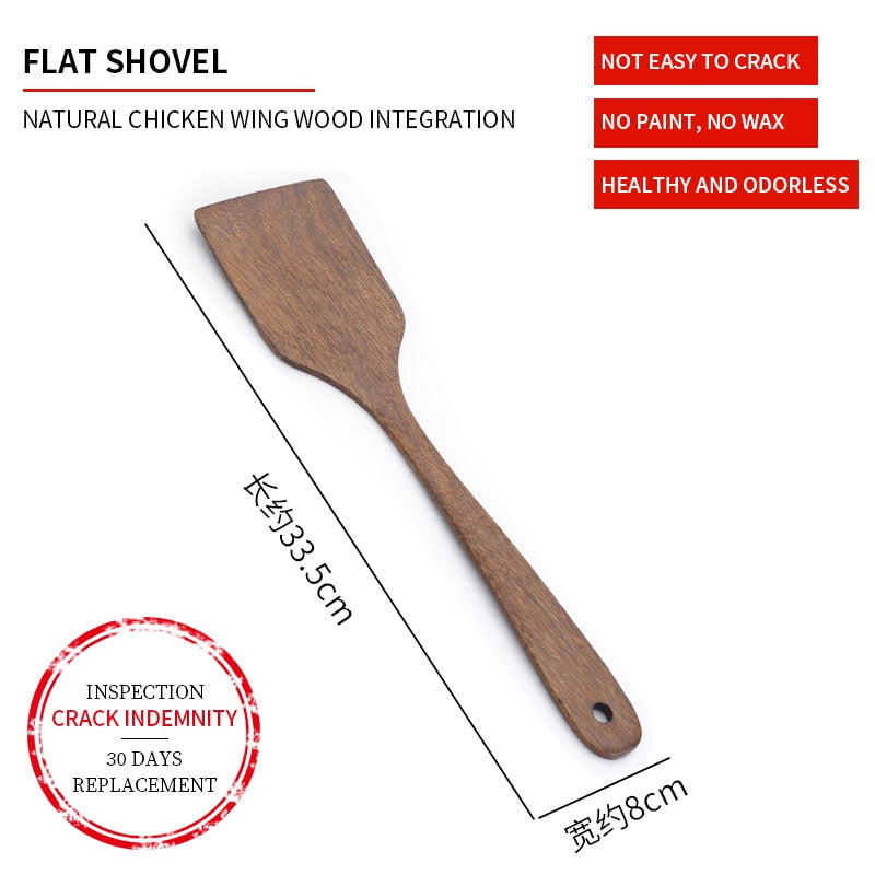 Wooden Spatula Kitchen Nonstick Dedicated