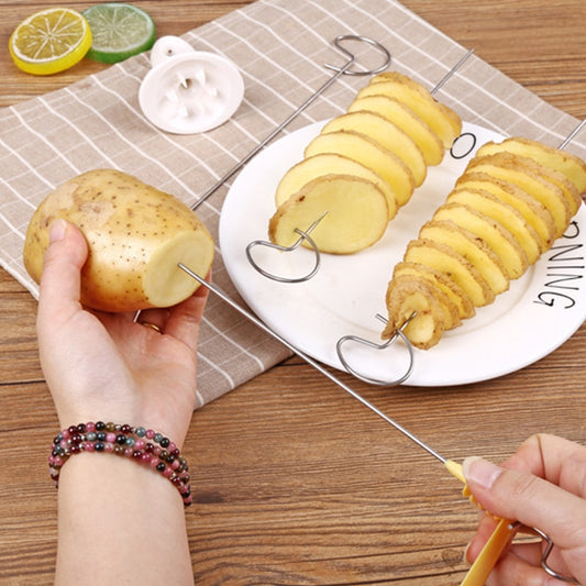 DIY Potato Spiral Cutter String Rotate