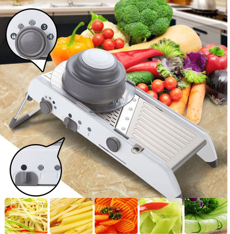 Adjustable Vegetable Fruit Cutter Slicer Manual Shredder