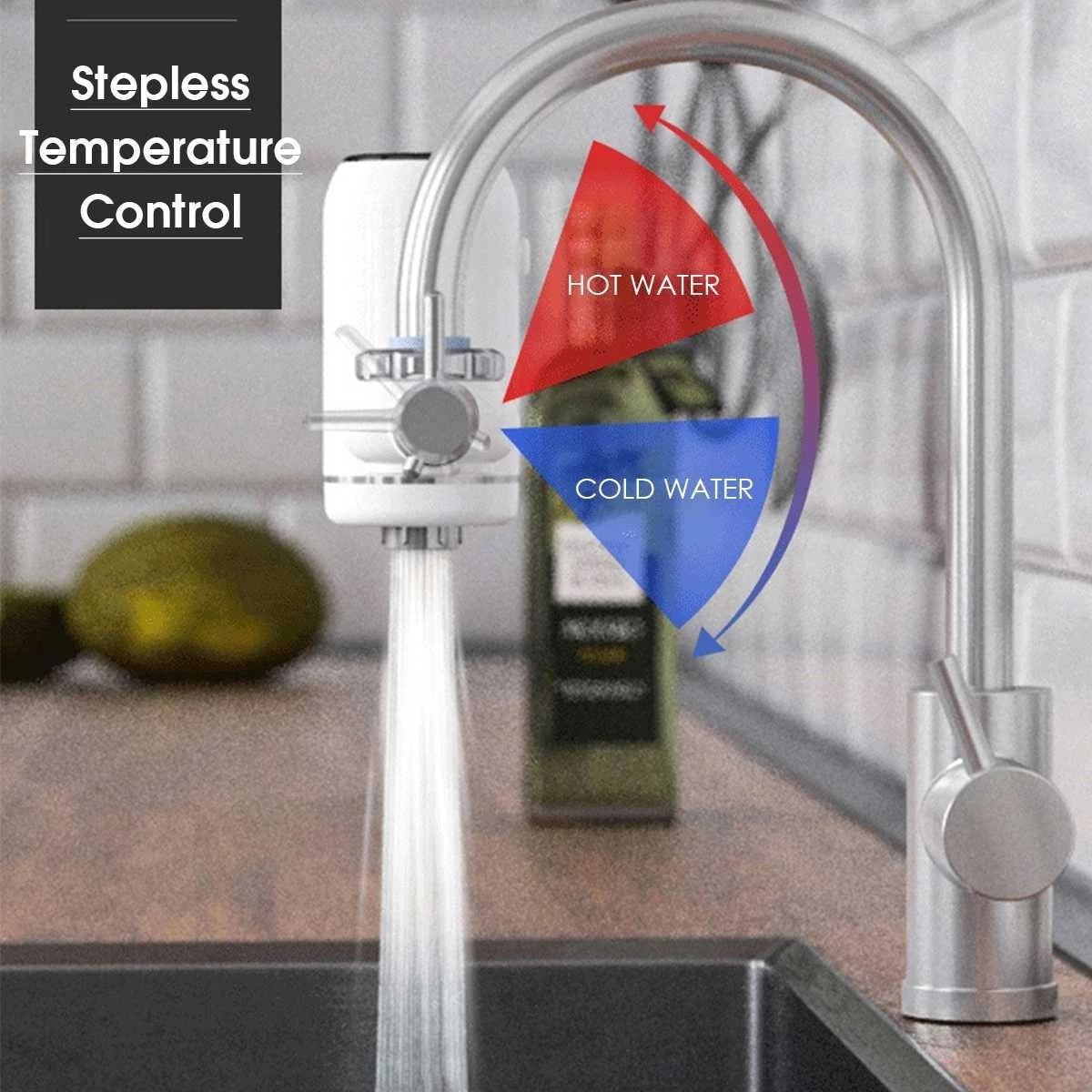 Instant Tankless Electric Hot Water Heater Faucet Kitchen