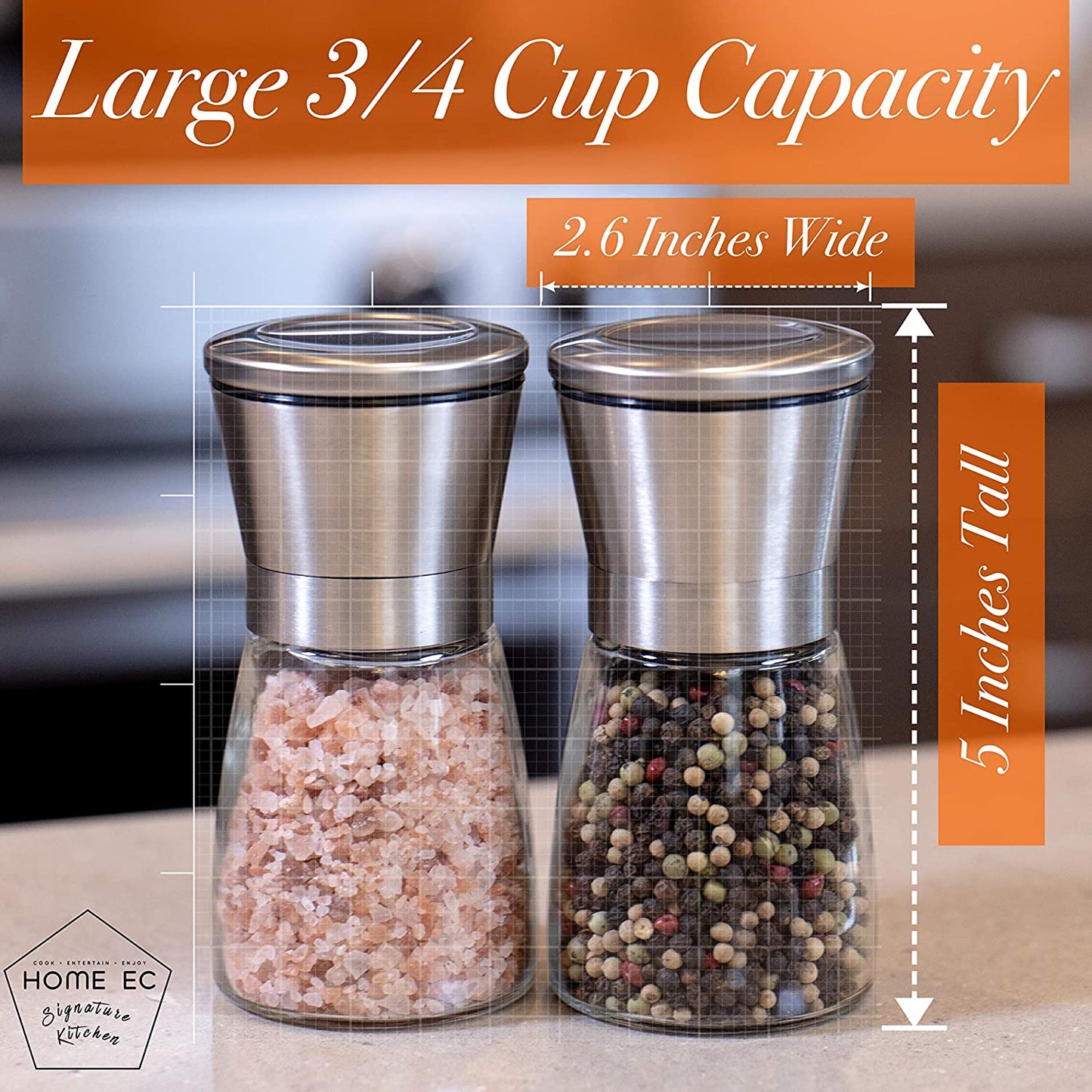 Stainless Steel Salt and Pepper Mill