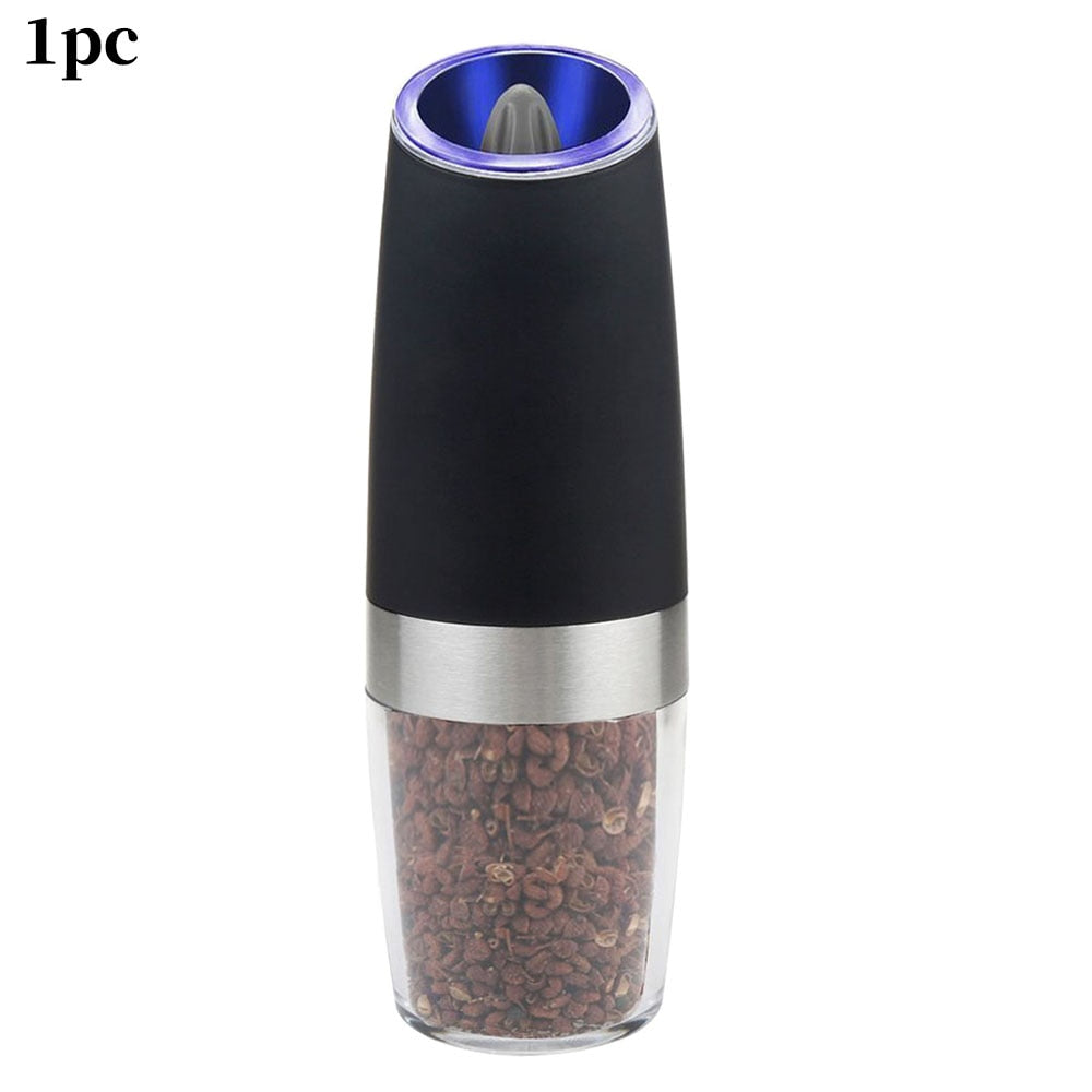 Black Electric Pepper Grinder Set