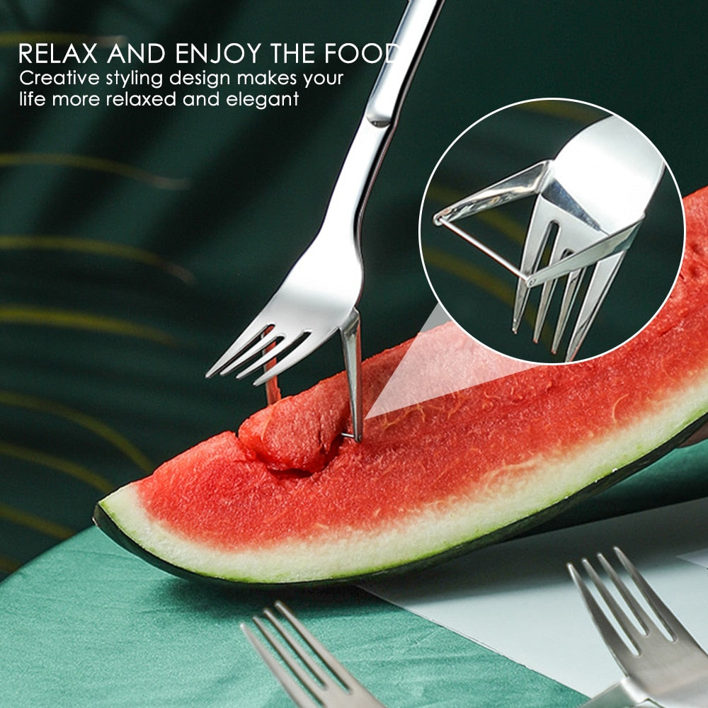 Slicer with Fork Durable Watermelon Cutter